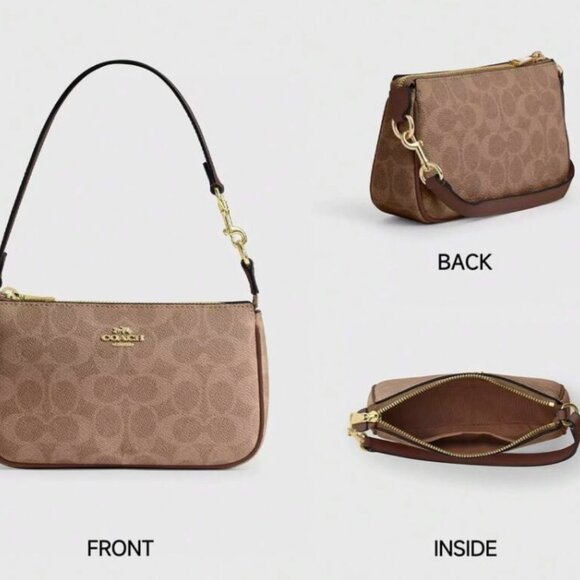 New $304 Coach Nolita 19 Blocked Signature Canvas Purse Shoulder Bag - Picture 3 of 4